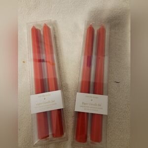 10" Taper Candle Debi Lilly Design 2 boxes (Red & Pink) Total of 8‎ Candles